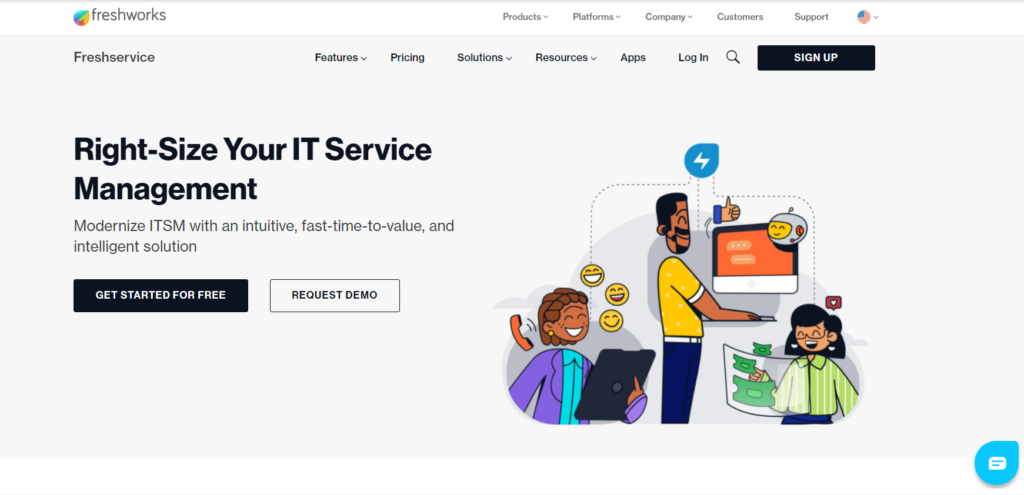 Freshservice accueil