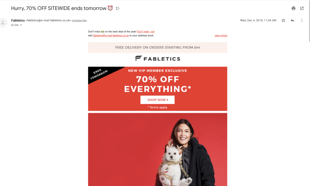 la dernière chance fabletics