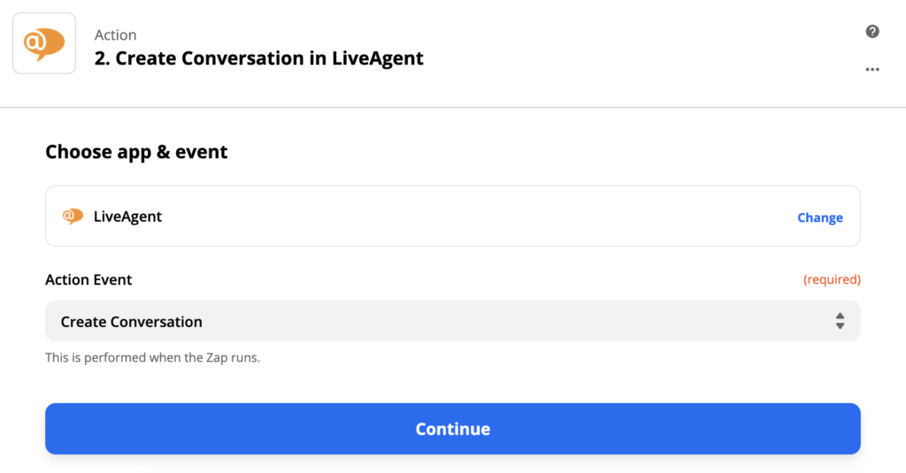 Mise en place d'une action LiveAgent sur Zapier