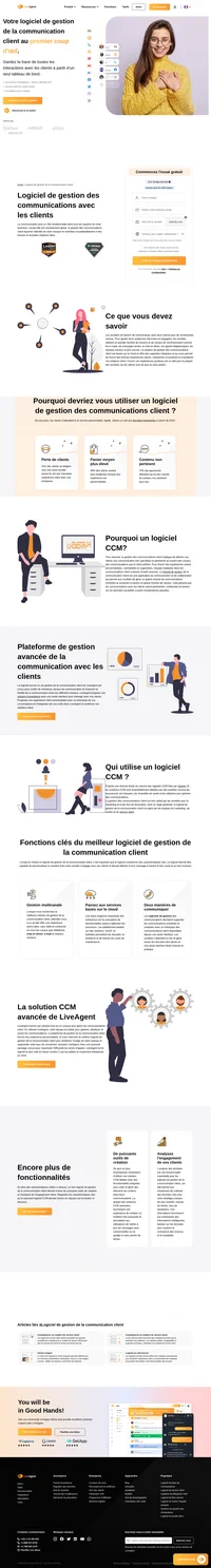 Le logiciel de gestion des communications avec les clients LiveAgent vous permettra de fournir un service personnalisé, rapide et compétent à vos clients. Essayez-le gratuitement.