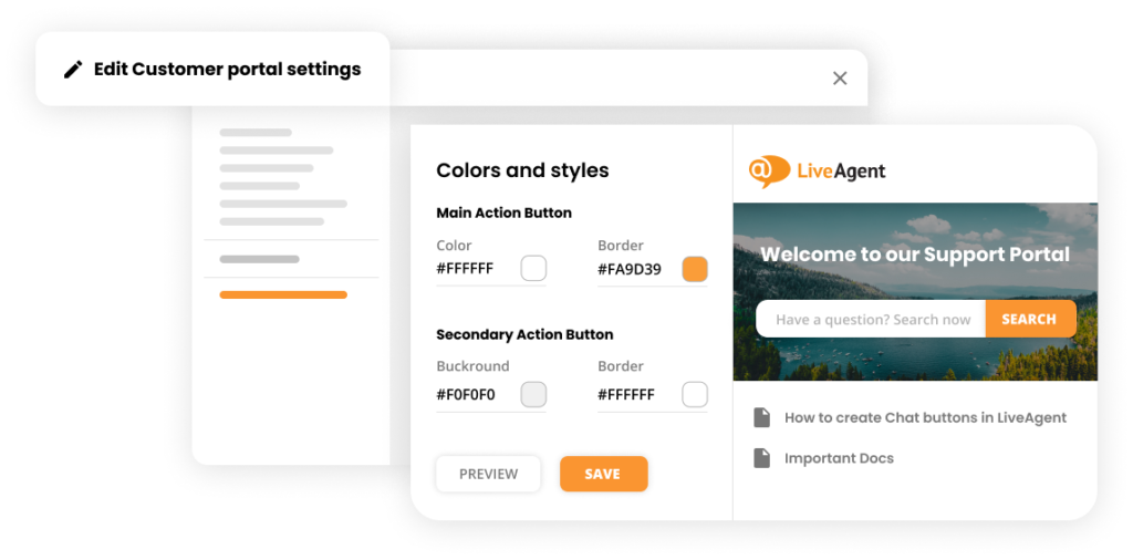 Personnalisation de la base de connaissances dans le logiciel de portail client - LiveAgent