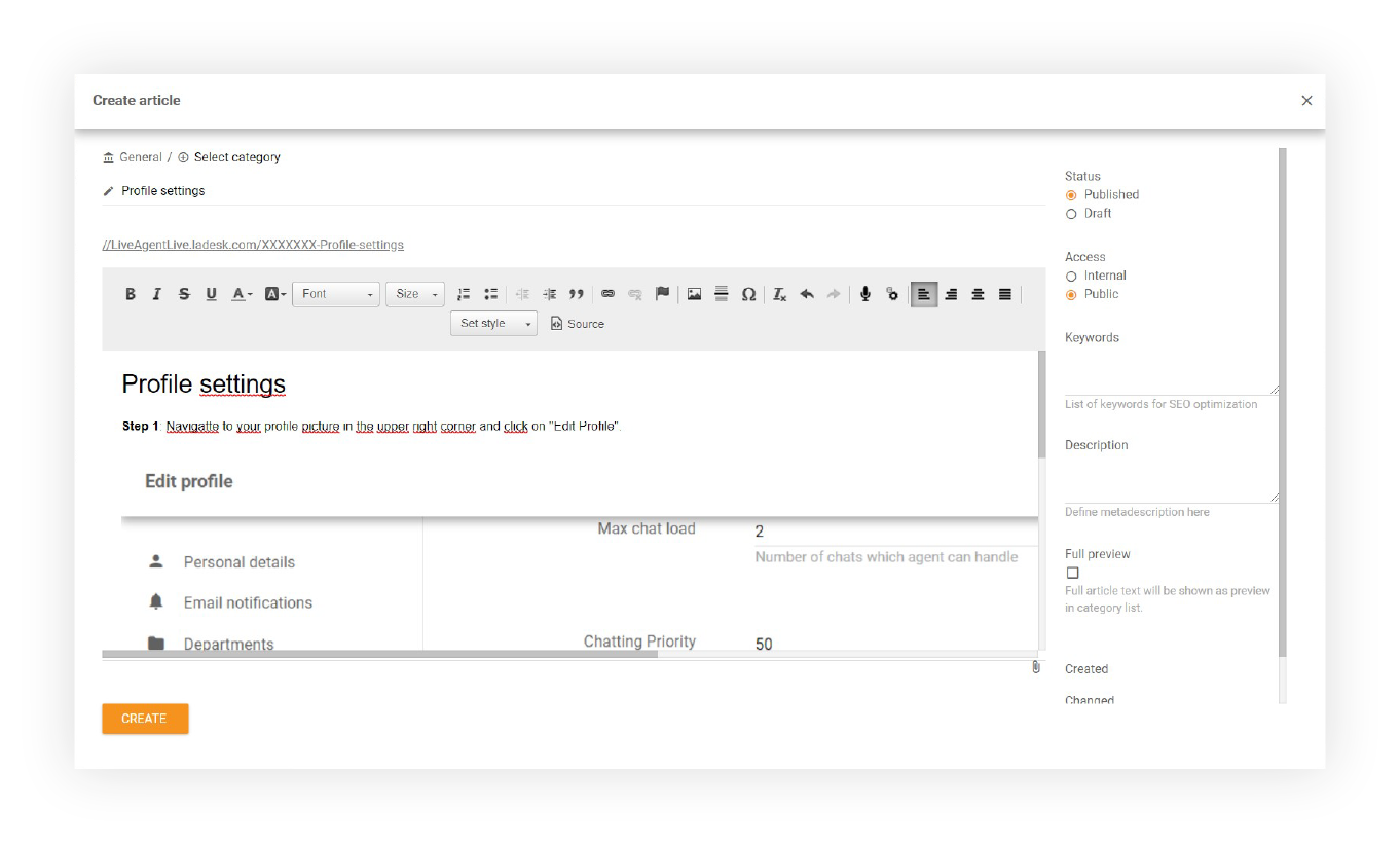 créer-articles-base-de-connaissance-LiveAgent
