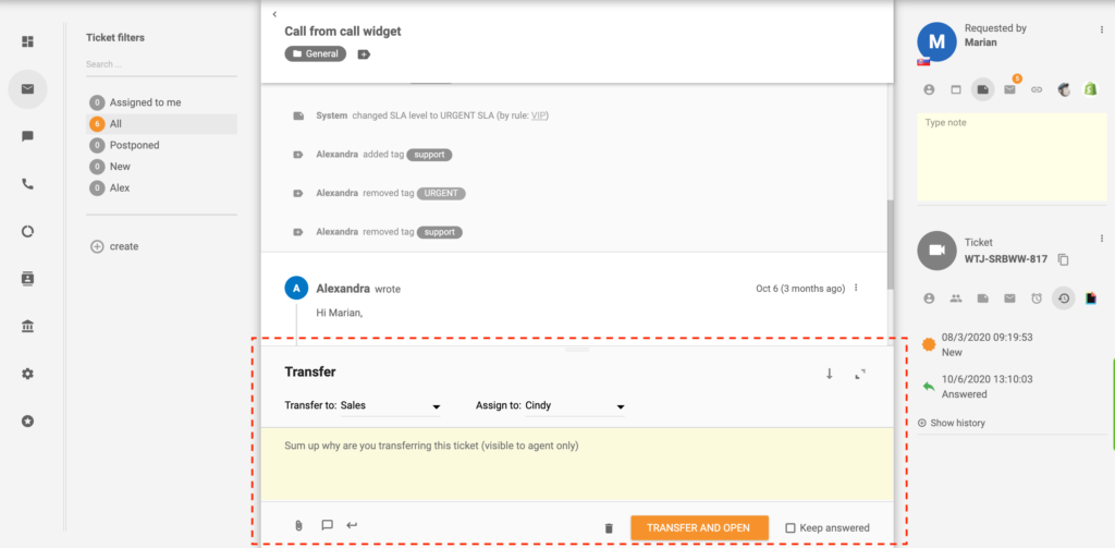 Transfert-ticket-LiveAgent