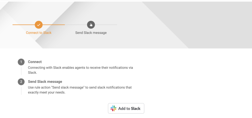 Section de configuration du canal Slack dans LiveAgent