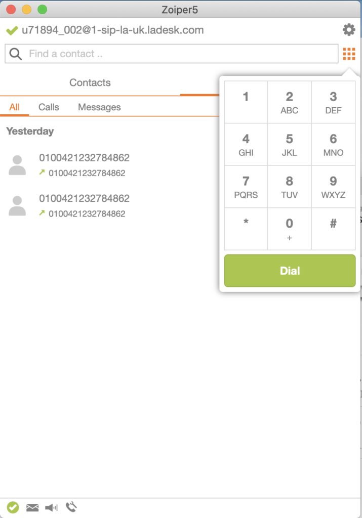 Composeur de téléphone logiciel gratuit Zoiper