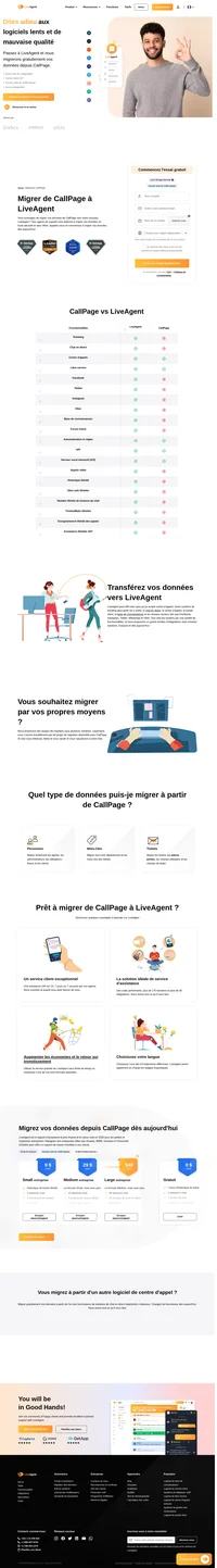 LiveAgent est une solution de help desk qui relie plusieurs plateformes en une seule interface. Migrez de CallPage vers LiveAgent et commencez à en tirer des avantages commerciaux.