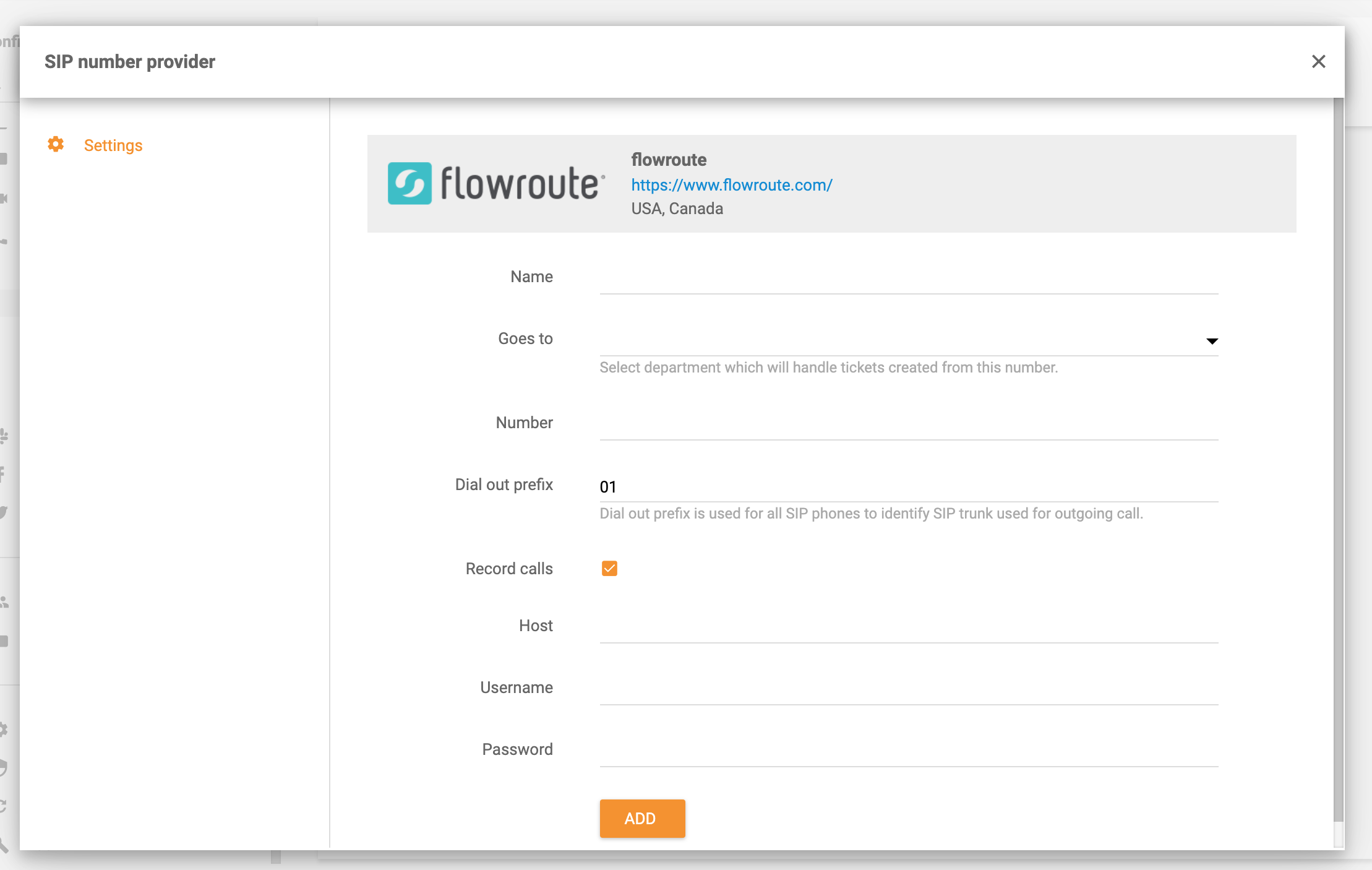 Flowroute-intégration-LiveAgent
