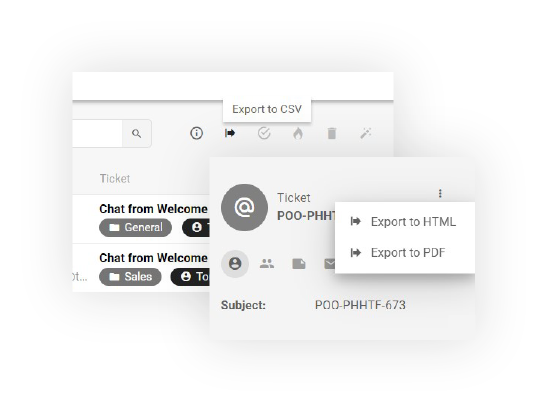 Export ticket - LiveAgent