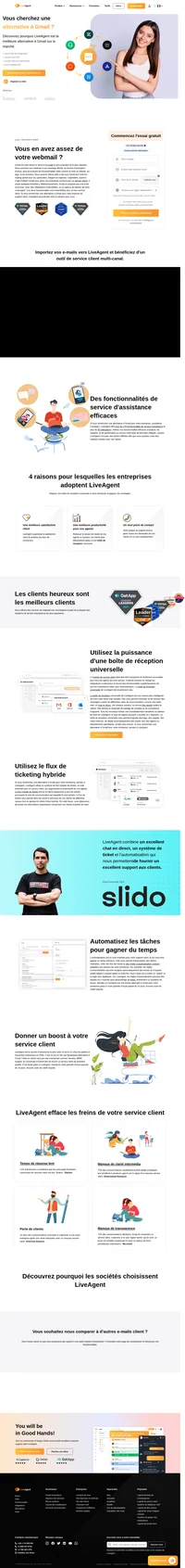 Si vous recherchez une alternative à Gmail pour votre entreprise, LiveAgent pourrait vous intéresser. LiveAgent utilise tout le potentiel d'une boîte de réception universelle et des règles d'automatisation.