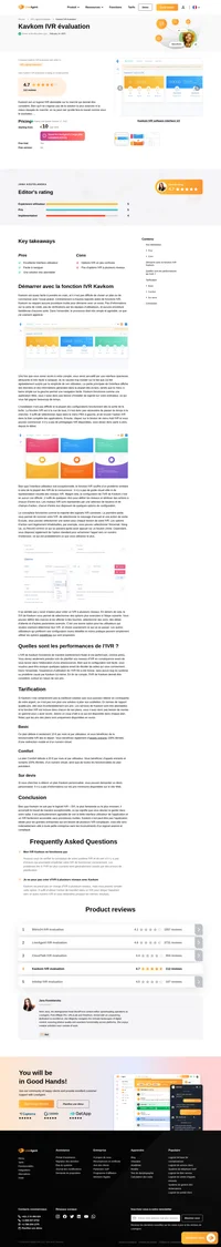 L'IVR de Kavkom pourrait être le bon choix pour votre entreprise. Jetez un coup d'œil à notre évaluation et découvrez-en davantage sur ses performances.