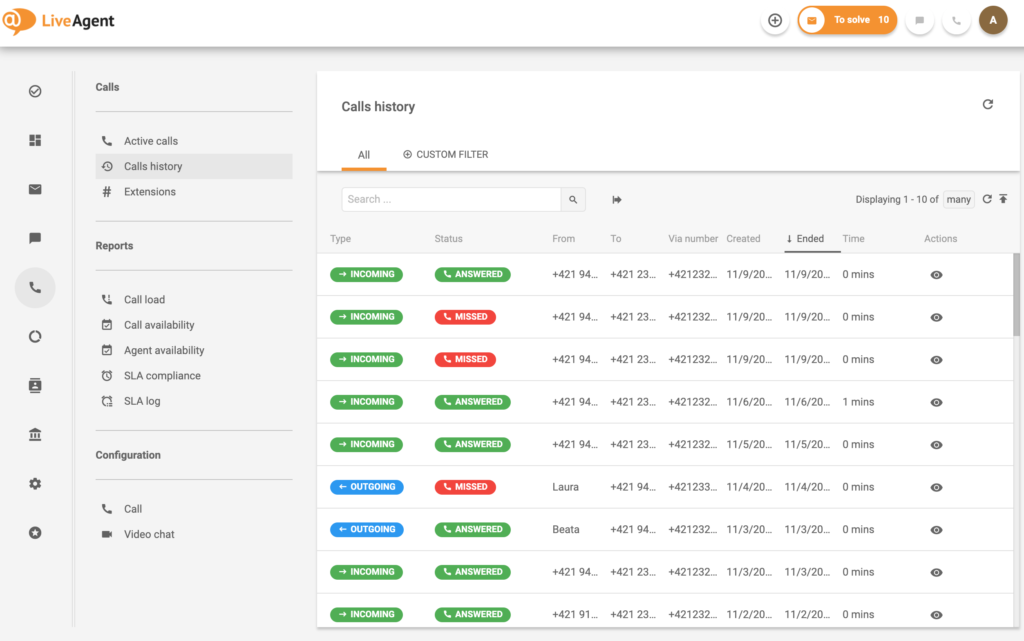 gestion-centre-d'appels-historique-d-appels