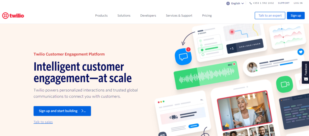 Twilio homepage