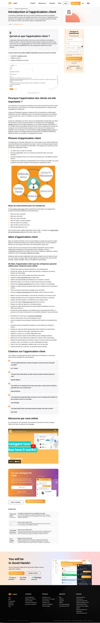 L'appréciation client peut être définie comme une mesure des efforts d'une entreprise envers ses clients. En savoir plus sur la façon d'apprécier vos clients.