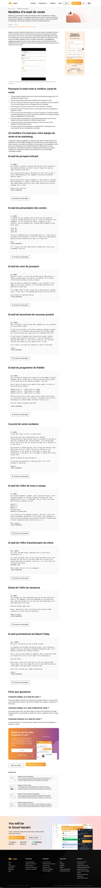 Utilisez nos 10 modèles d'e-mails de vente pour chaque occasion. Des modèles Black Friday aux ventes incitatives et aux promotions d'anniversaire, nous avons tout.