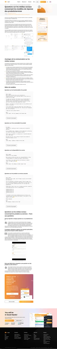 Répondez aux clients en toute confiance grâce à nos modèles de médias sociaux entièrement personnalisables pour les questions sur les produits et les services.