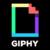 logo coloré de Giphy sur un fond noir