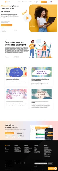 Le webinaire du service clients de LiveAgent se concentre sur les solutions d'assistance multicanaux. Il comprend un chat en direct, un système de tickets, un chat en direct, un centre d'appel intégré entre autres. L'essai gratuit de LiveAgent est disponible pour une durée limitée.