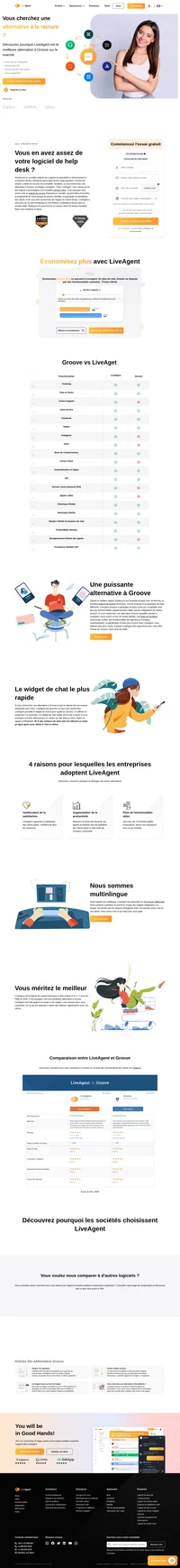 Recherchez-vous une alternative Groove? LiveAgent est la solution d'assistance parfaite avec plus de 179 fonctionnalités et plus de 40 intégrations.
