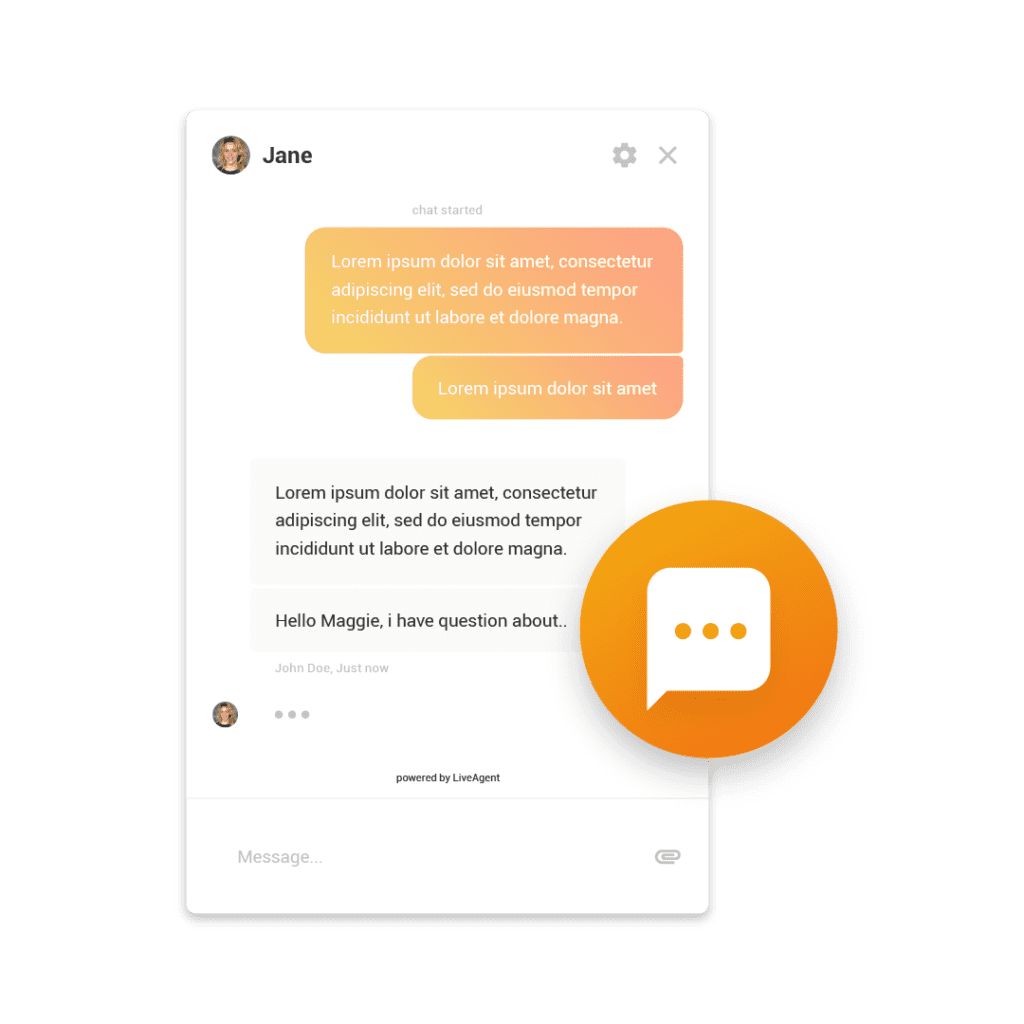 Widget de chat pour le site - LiveAgent