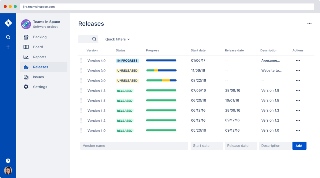 Tableau de bord Jira pour le planning et le suivi des projets