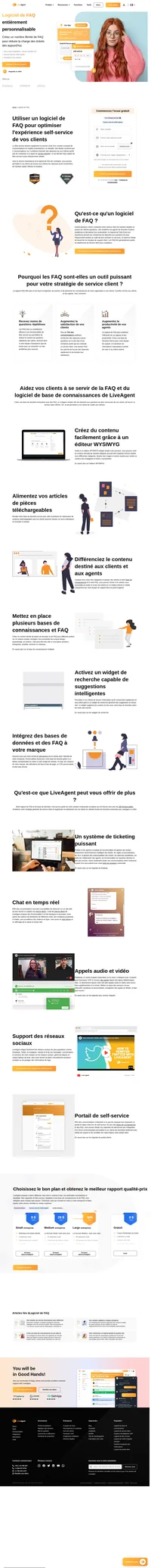 Permettez à vos clients de trouver plus facilement les réponses qu'ils cherchent grâce au self-service. Le logiciel de FAQ de LiveAgent vous permet de créer des portails client époustouflants.