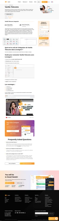 Vanilla Telecoms est l'un des principaux fournisseurs de services Internet et de SIP de haute qualité. Découvrez l'intégration de Vanilla Telecoms dans LiveAgent.