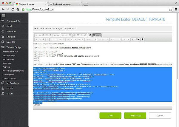 fortune3-liveagent-integration fortune3 LiveAgent intégration