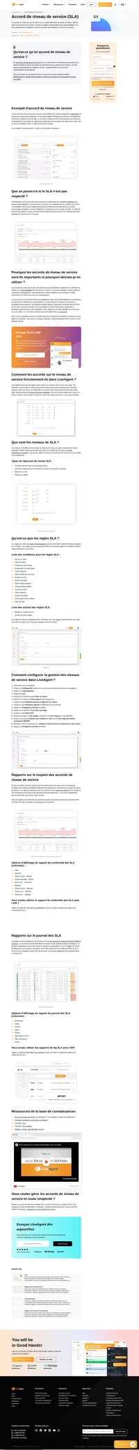 Un "Accord de niveau de service" (SLA) permet d'améliorer l'efficacité de votre service d'assistance en spécifiant les objectifs que vos agents doivent atteindre.