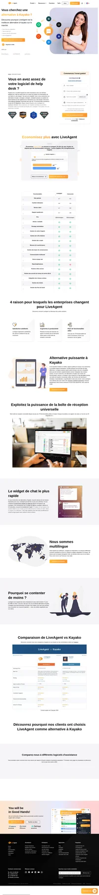 Si vous recherchez une alternative puissante de Kayako, pensez à LiveAgent. Il dispose du widget de chat le plus rapide sur le marché et de plus de 179 fonctionnalités d'assistance utiles.