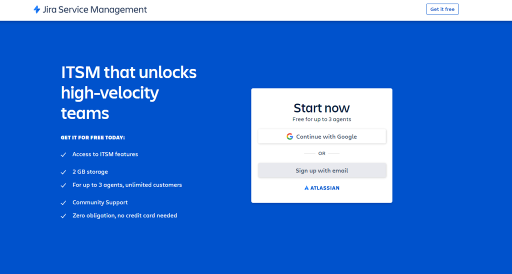 JIRA Service Management accueil