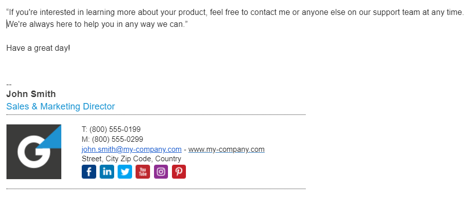 signature de courriel