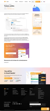 Si jamais vous recevez plusieurs tickets concernant les mêmes questions, assurez vous de fusionner les tickets en un seul et de gagner du temps.