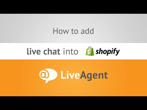 Youtube video: How to add live chat to Shopify store  www.liveagent.com