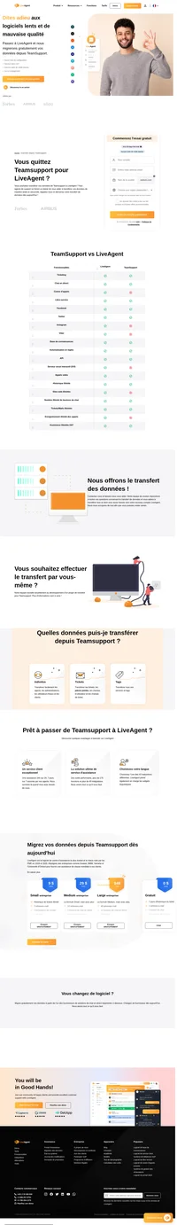 Nos agents de support se feront un plaisir de vous aider à transférer vos données de manière aisée et sécurisée. LiveAgent est le logiciel de service d'assistance le plus noté et est classé n°1 pour les PME en 2019 et 2020. Rejoignez des entreprises comme Huawei, BMW, Yamaha, O2 et l'université d'Oxford afin de fournir un support client de première classe.
