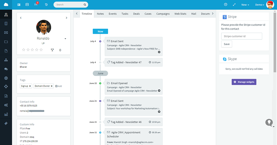 Tableau de bord agile indiquant les coordonnées et le calendrier des activités